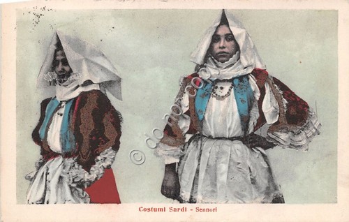 Cartolina - Postcard - Sennori - Costumi Sardi - 1923