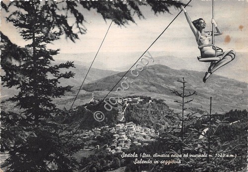 Cartolina - Postcard - Sestola - Salendo in seggiovia - …