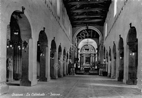 Cartolina - Postcard - Siracusa - Cattedrale - Interno - …