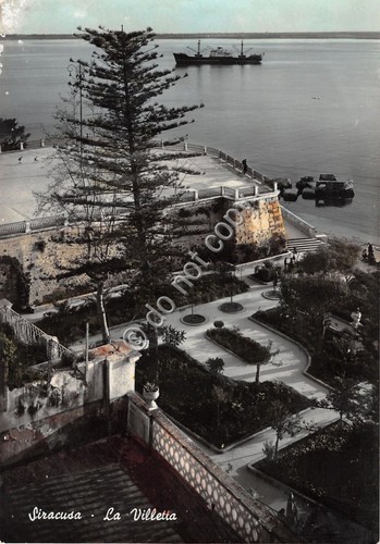 Cartolina - Postcard - Siracusa - la Villetta - 1956