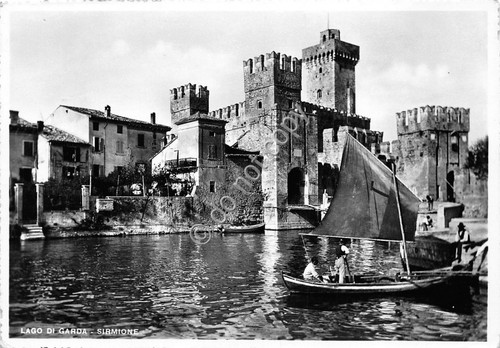 Cartolina - Postcard - Sirmione - Vista dal lago - …