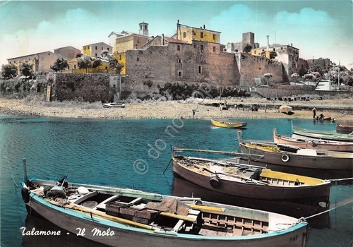 Cartolina - Postcard - Talamone - molo - barche - …