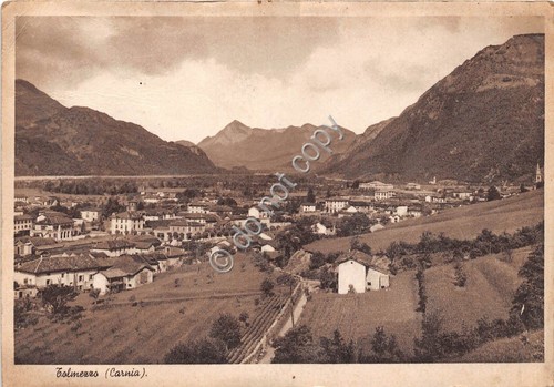 Cartolina - Postcard - Tolmezzo Carnia panorama 1940 VG