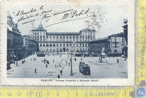 Cartolina - Postcard - Torino - Piazza Castello - Tram …