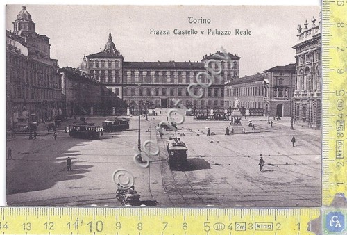 Cartolina - Postcard - Torino - Piazza Castello - Tram …