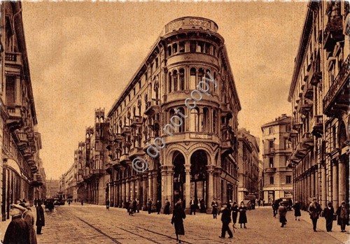 Cartolina - Postcard - Torino - Via Micca - animata …