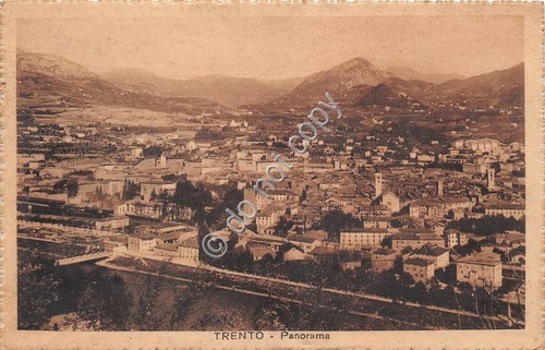 Cartolina - Postcard - Trento panorama 1924