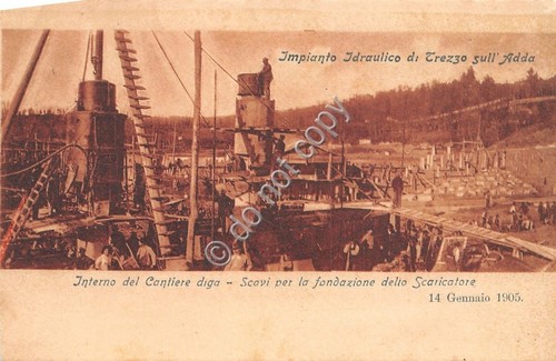 Cartolina - Postcard - Trezzo sull'Adda - Impianto Idraulico - …