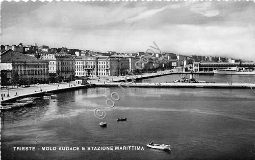Cartolina - Postcard - Trieste - Molo Audace - Stazione …