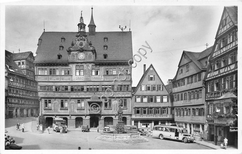 Cartolina - Postcard - Tubingen - Marktplatz - 1953