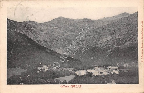 Cartolina - Postcard - Vallone d' Oropa panorama dall'alto VG
