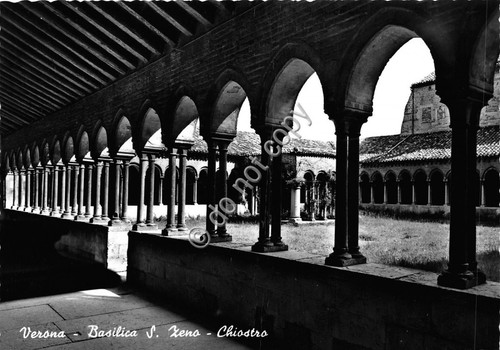 Cartolina - Postcard - Verona - Basilica S.Zeno - anni …