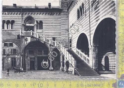 Cartolina - Postcard - Verona - Scala del Palazzo della …
