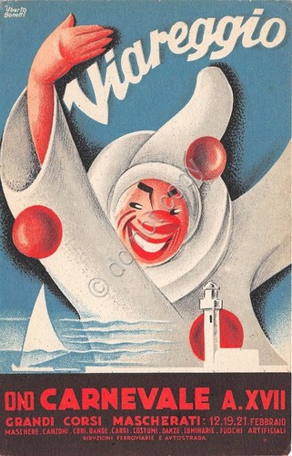 Cartolina - Postcard - Viareggio - Carnevale - 1939 (Lucca)