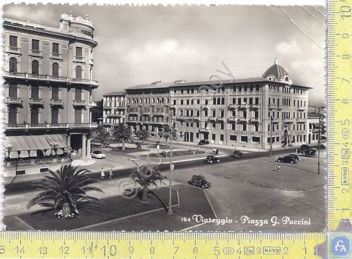 Cartolina - Postcard - Viareggio - Piazza Puccini - 1955