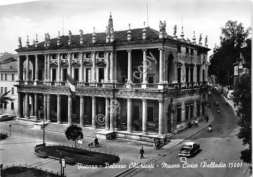 Cartolina - Postcard - Vicenza - Palazzo Chiericati - Animata …