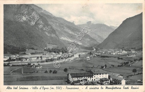 Cartolina - Postcard - Villa d'Ogna - panorama - Manifattura …