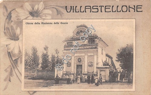 Cartolina - Postcard - Villastellone Chiesa della Madonna animata 1914