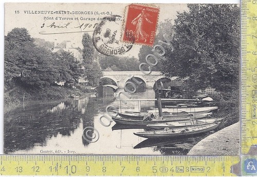 Cartolina - Postcard - Villeneuve - Pont d'Yerres - VG …