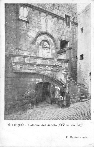 Cartolina - Postcard - Viterbo - Balcone in Via saffi …