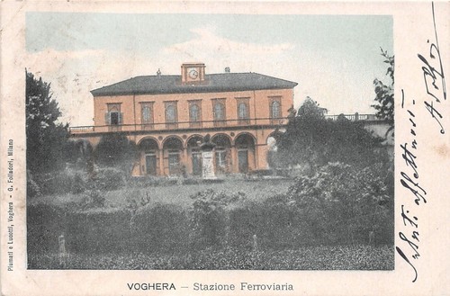 Cartolina - Postcard - Voghera - Stazione Ferroviaria - anni'10