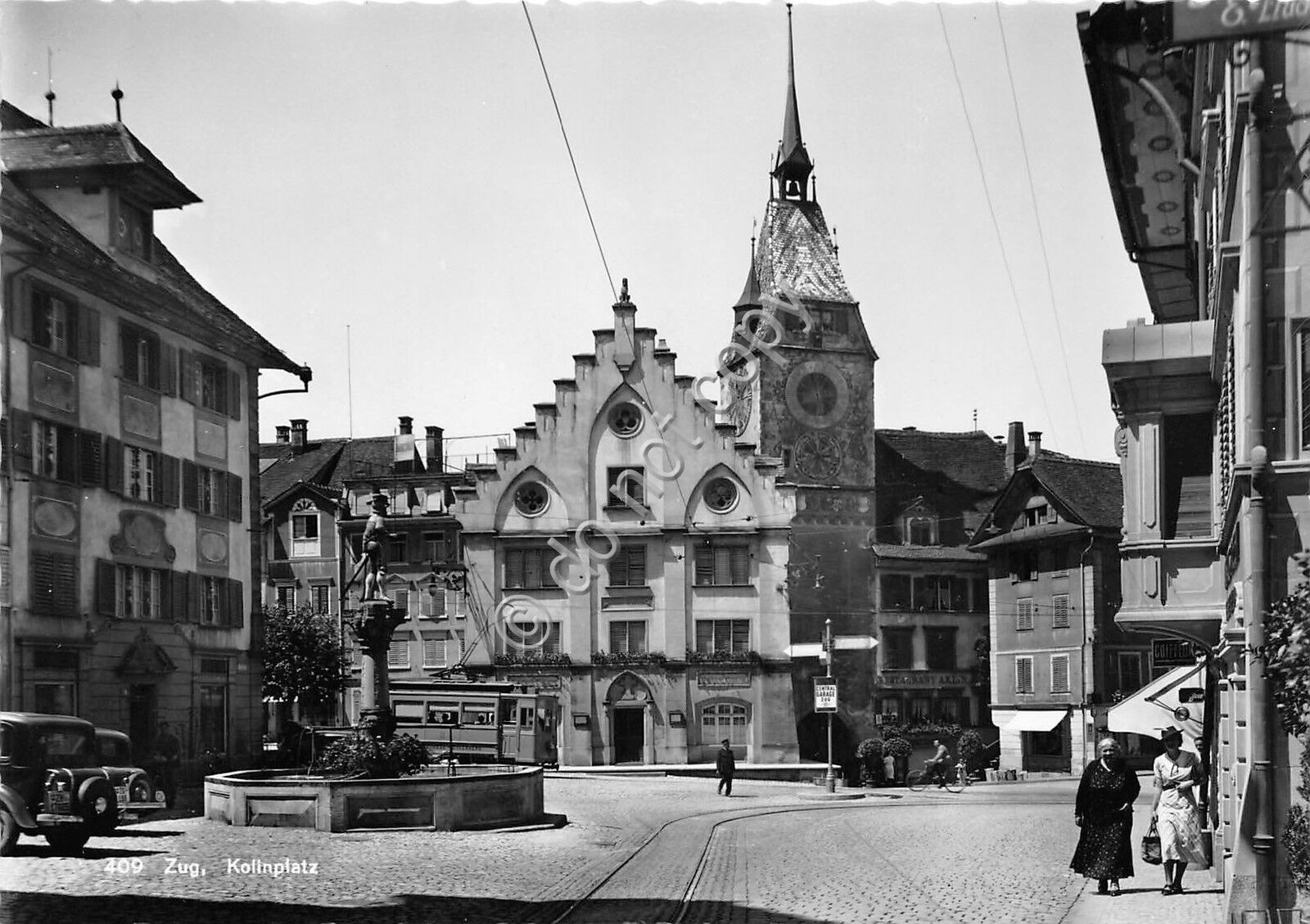 Cartolina - Postcard - Zug - Kollnplatz- anni '50