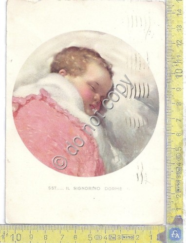 Cartolina - Postcard -Illustrata - Il signorino dorme - 1938