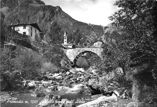 Cartolina - Premadio Ponte sull' Adda 1958