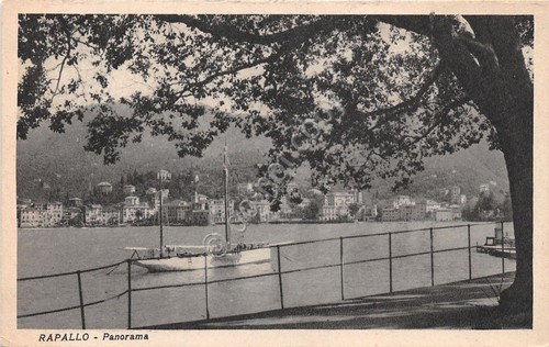 Cartolina - Rapallo - panorama - barca - 1939 - …