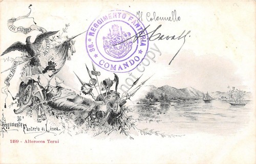 Cartolina - Reggimentale - 36° Reggimento Fanteria di Linea - …