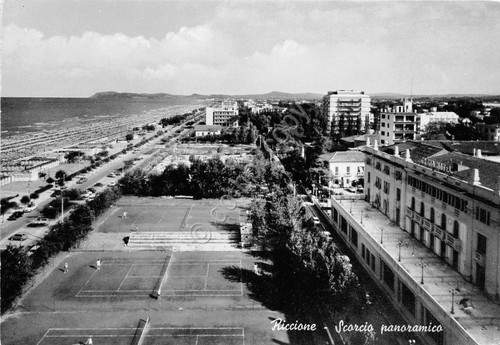 Cartolina - Riccione - Campi da tennis - NVG
