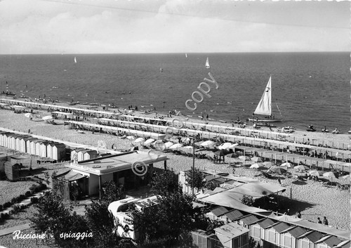 Cartolina - Riccione spiaggia