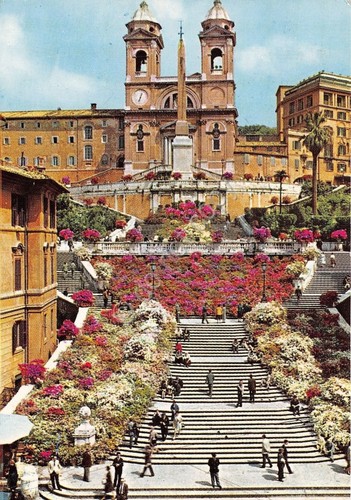 Cartolina - Roma - Piazza di Spagna - Timbro filatelico …