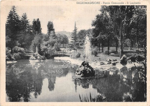 Cartolina - Salsomaggiore Parco Comunale Laghetto 1956