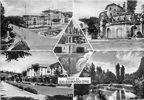 Cartolina - Salsomaggiore Vedutine 1956