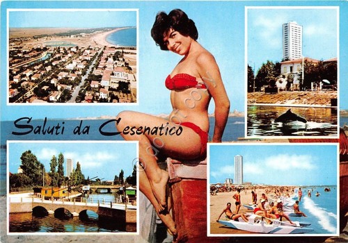 Cartolina - Saluti da - Cesenatico - Vedutine - Pin …