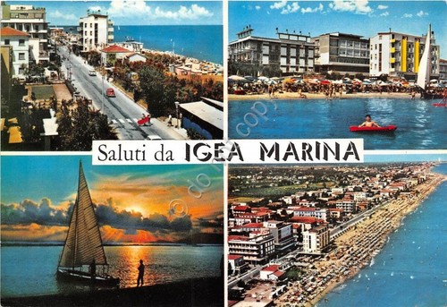Cartolina - Saluti da - Igea Marina - Vedutine - …
