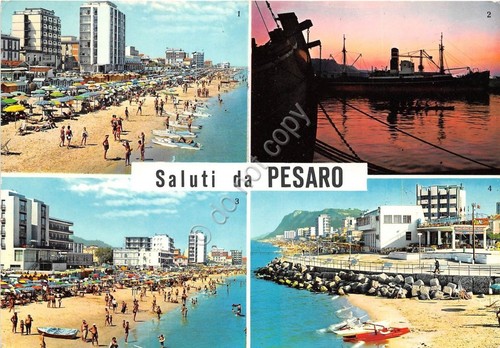 Cartolina - Saluti da - Pesaro - Vedutine - 1968