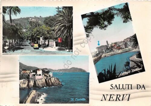 Cartolina - Saluti da . Nervi - vedutine - 1960