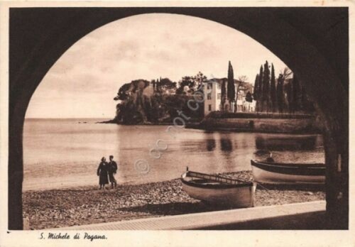 Cartolina - San Michele di Pagana - Panorama dal portico …