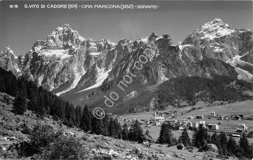 Cartolina - San Vito di Cadore Cima Marcora Sorapis 1951
