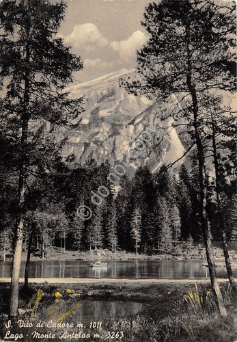 Cartolina - San Vito di Cadore Lago Monte Antelao 1956