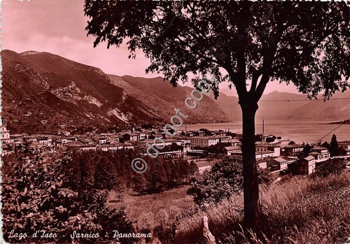 Cartolina - Sarnico Panorama anni '50 (Brescia)