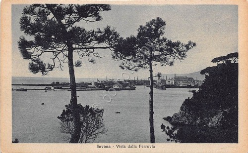 Cartolina - Savona - vista dalla ferrovia - NVG