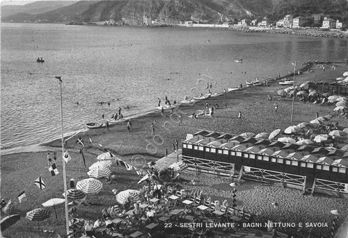 Cartolina - Sestri Levante - Bagni Savoia e Nettuno - …