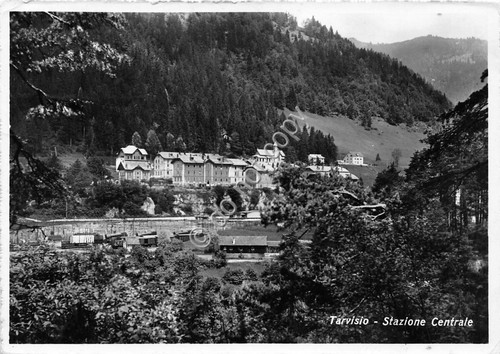 Cartolina - Tarvisio Stazione Centrale 1960