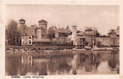 Cartolina - Torino - Castello Medioevale - 1936 - DTC …