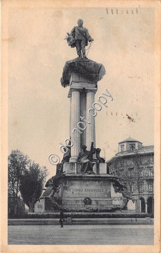 Cartolina - Torino Monumento a Vittorio Emanuele II 1933