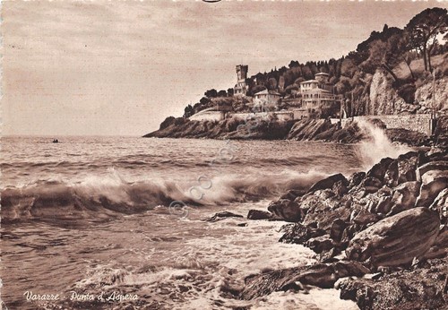 Cartolina - Varazze - Punta d'Aspera - 1953
