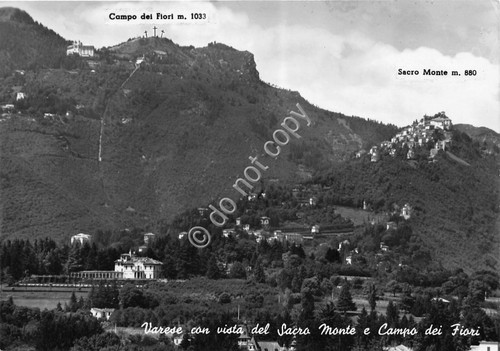 Cartolina - Varese Panorama vista del Sacro Monte e Campo …